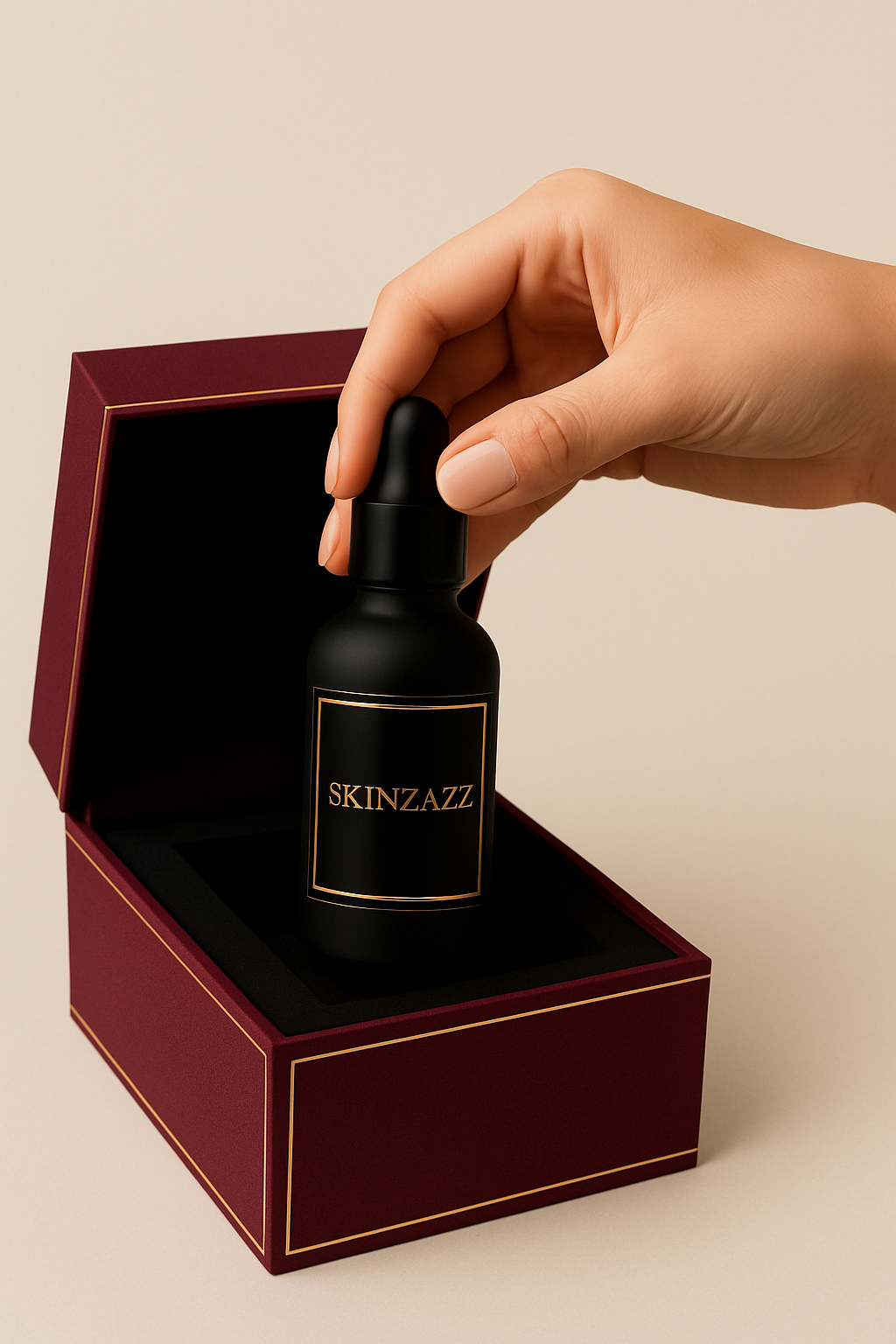 SKINZAZZ product hero in studio lighting